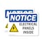 Signmission Electrical Panels Inside Sign With Symbol, 7 in W x Rectangle, Vinyl Decal OS-2PACK-NS-D-57-L-11673 - alternate 1